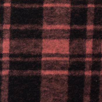 Preview: Jacquard Flanell Jersey Karo Schwarz/Terrakotta by Swafing